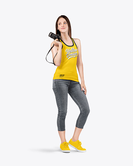 Woman in a Tank Top Mockup