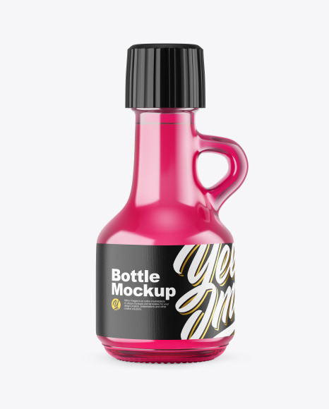 Colored Glass Bottle Mockup