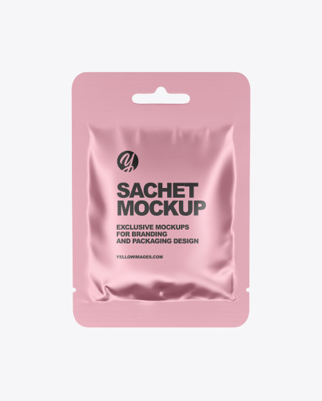 Metallic Sachet Mockup