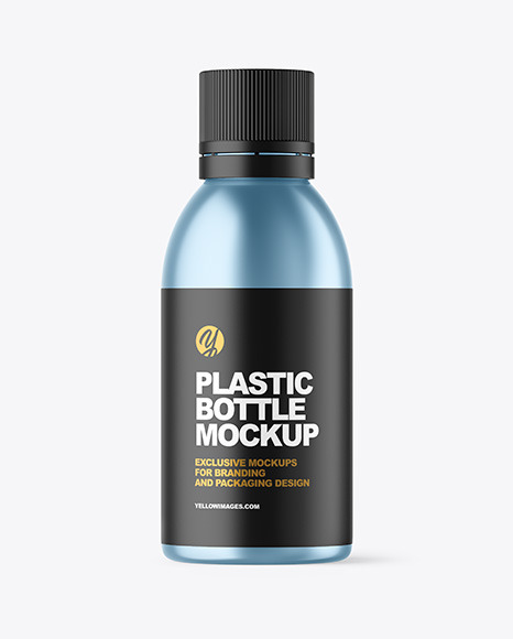 Metallic Plastic Bottle Mockup