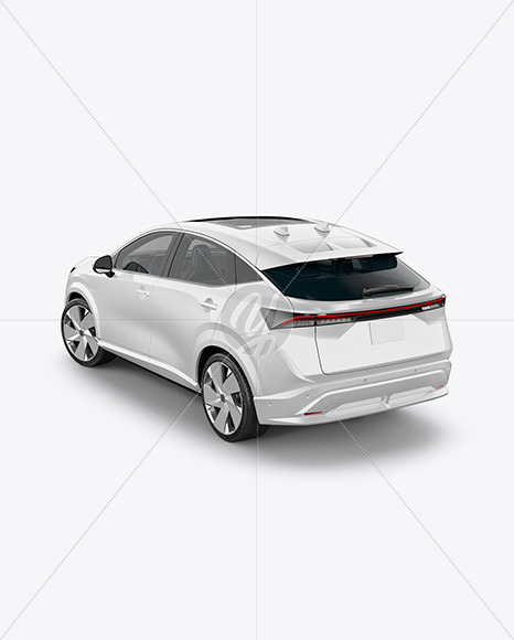 Electric Crossover SUV - Back Half Side View