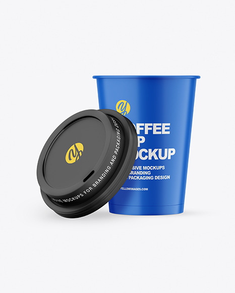 Matte Opened Coffee Cup Mockup