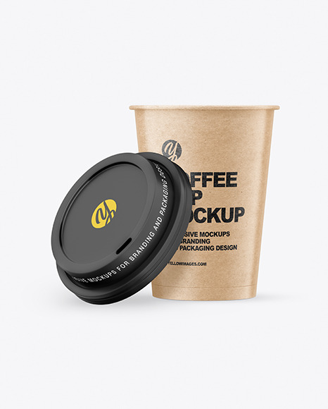 Kraft Opened Coffee Cup Mockup