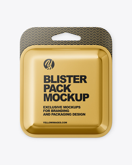Metallic Blister Package Mockup