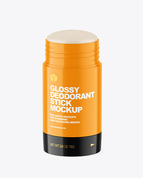 70g Glossy Plastic Deodorant Stick Mockup
