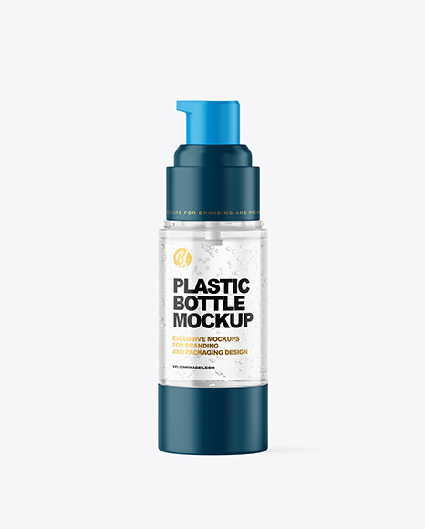 Clear Airless Pump Bottle Mockup