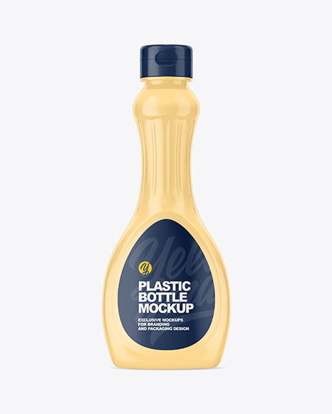 Matte Plastic Syrup Bottle Mockup