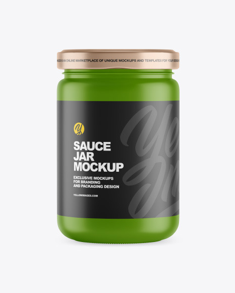 Matte Sauce Jar Mockup