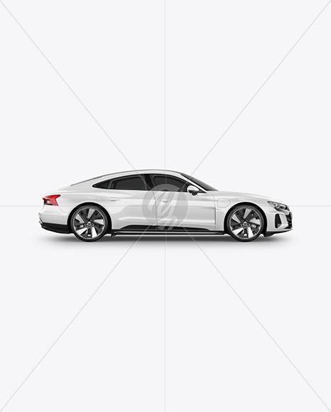 Electric Executive Car Mockup - Side View