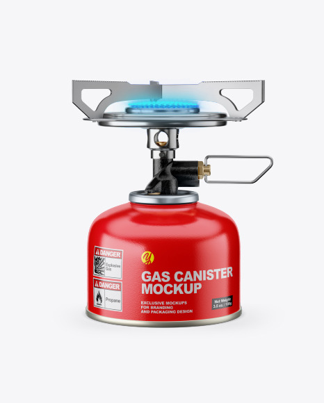 100g Gas Canister w/ Stove Mockup
