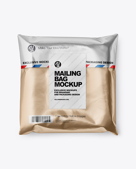 Metallic Mailing Bag Mockup