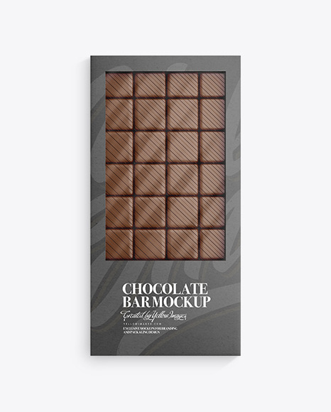 Chocolate Bar in Kraft Packaging Mockup