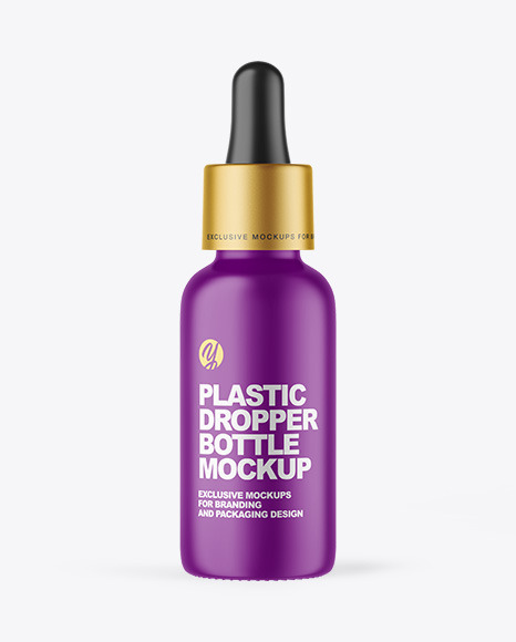 Matte Plastic Dropper Bottle Mockup