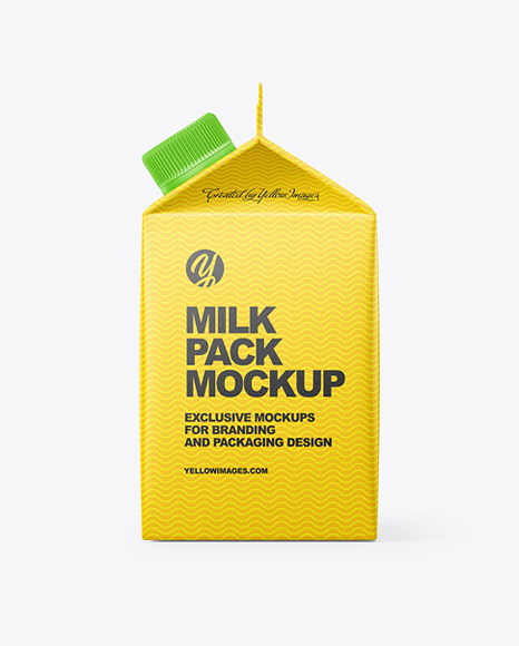 0.5l Milk Carton Packaging Box Mockup