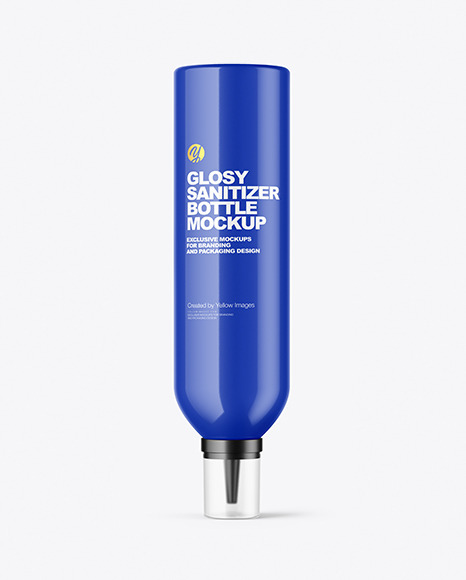 Glossy Sanitizer Bottle Mockup