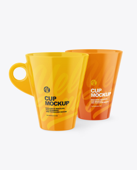 Two Glossy Cups Mockup