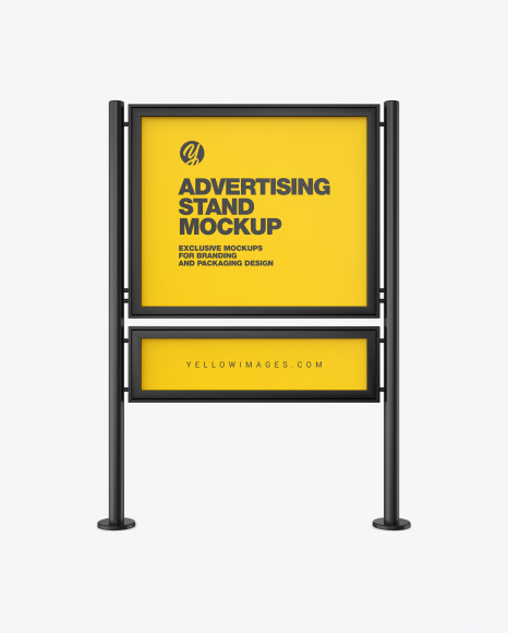 Double Framed Advertising Board Mockup