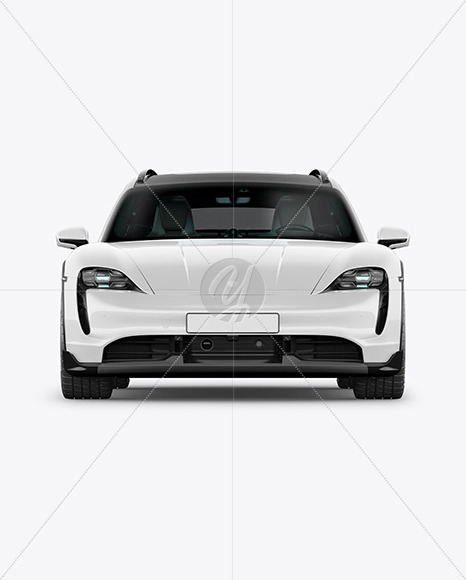 Electric Sport Car Mockup - Front View