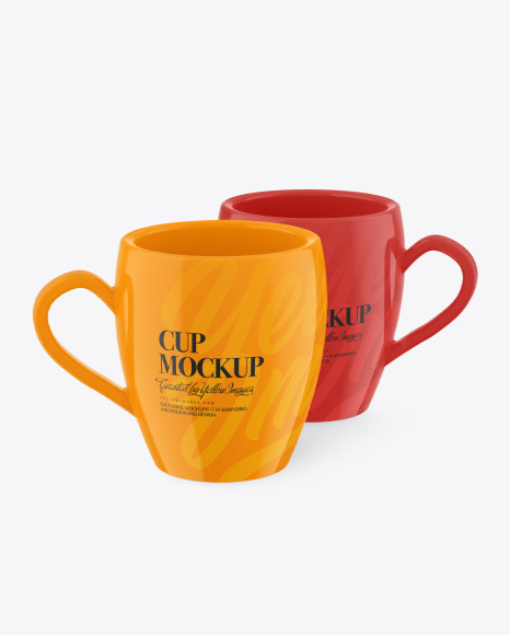 Two Glossy Cups Mockup