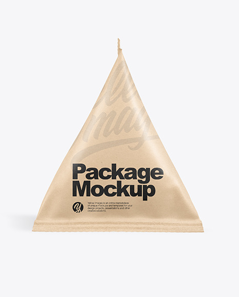Kraft Triangular Package Mockup