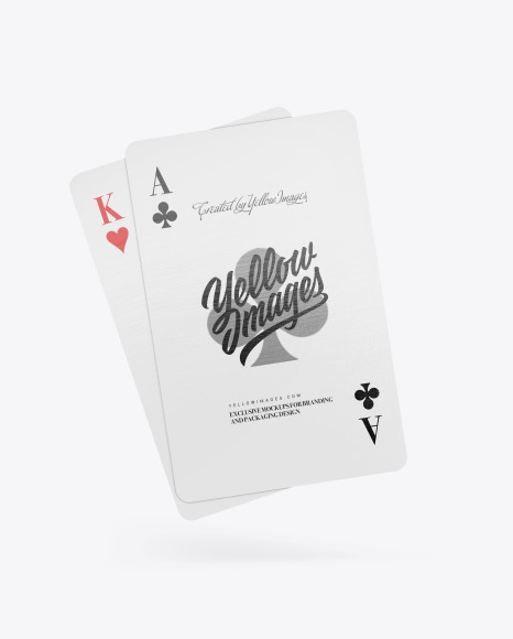Two Playing Cards Mockup