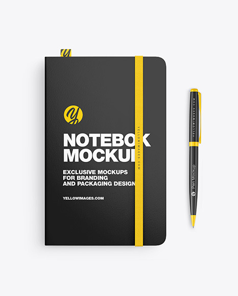 Notebook with Pen Mockup