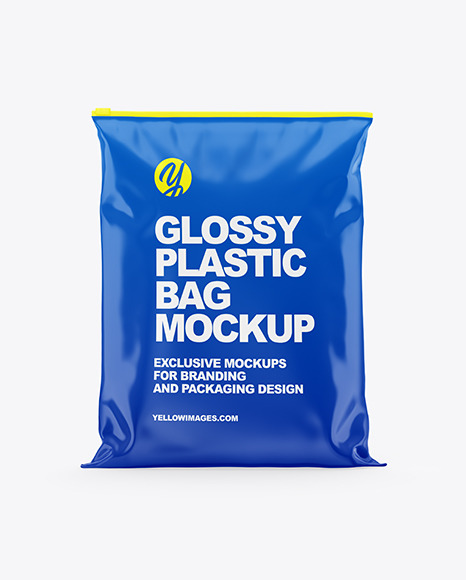 Glossy Plastic Bag Mockup