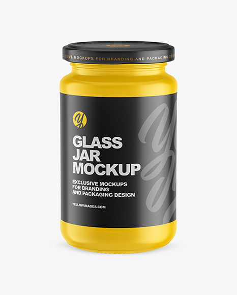 Matte Glass Jar Mockup