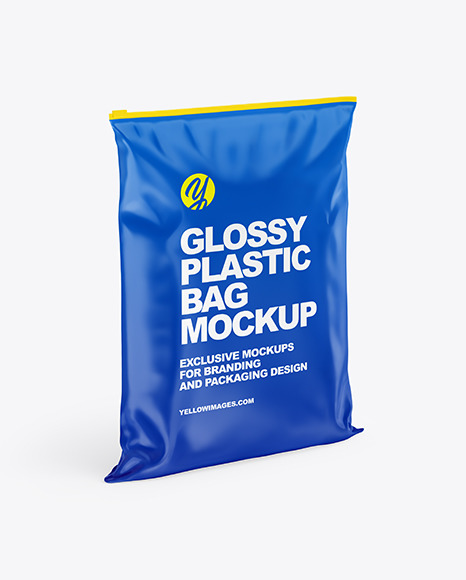 Glossy Plastic Bag Mockup