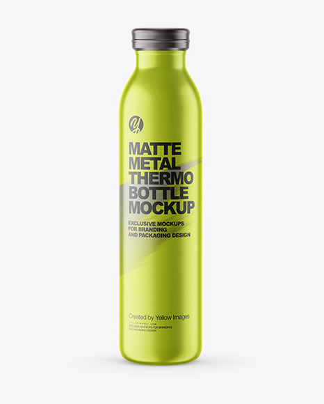 Matte Metallic Thermo Bottle Mockup