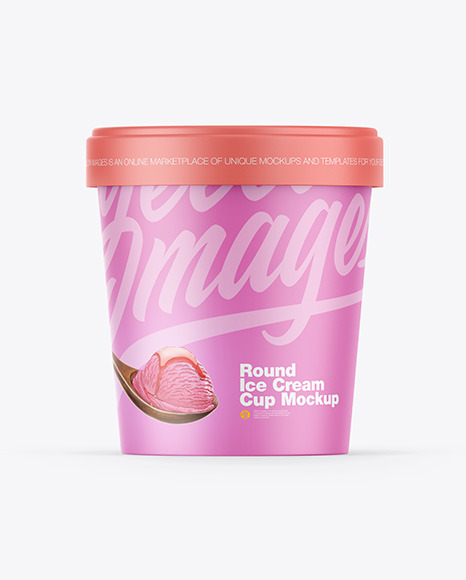 Matte Ice Cream Cup Mockup