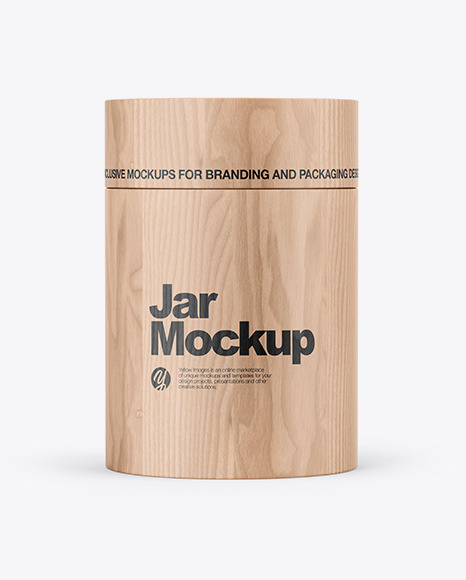 Wooden Jar Mockup
