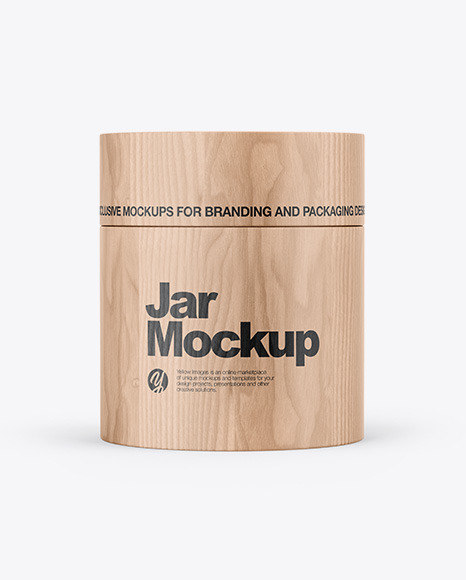 Wooden Jar Mockup