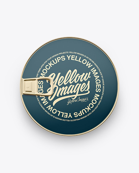 Tin Can With Paper Label Mockup