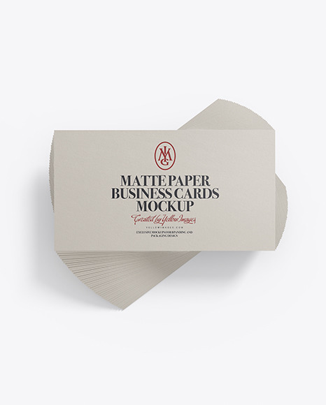 Matte Paper Business Cards Mockup