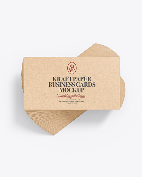 Kraft Paper Business Cards Mockup