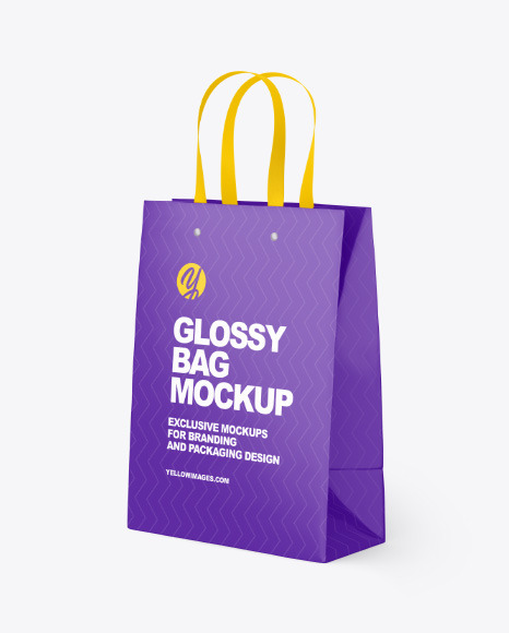 Glossy Paper Bag Mockup