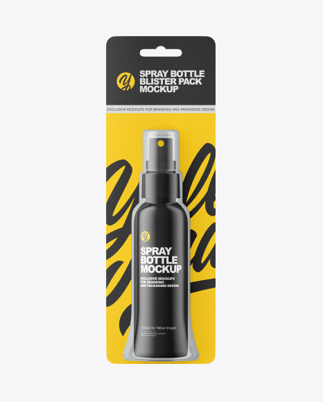 Spray Bottle Blister Pack Mockup