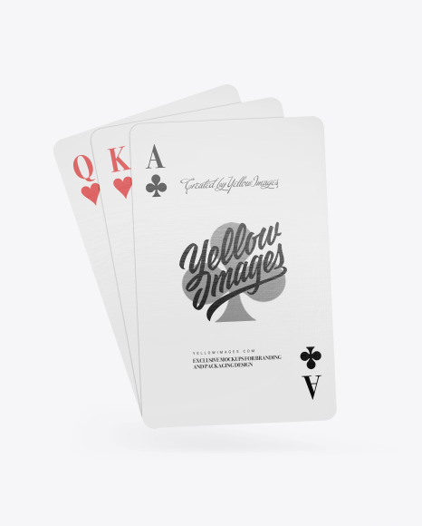 Three Playing Cards Mockup