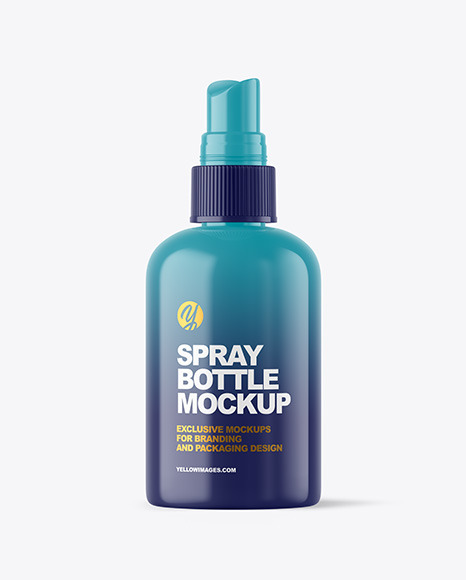 Glosy Cosmetic Spray Bottle Mockup