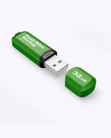 Textured USB Flash Drive Mockup