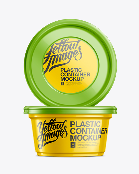200g Plastic Food Container Mockup