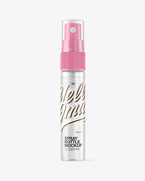 Frosted Clear Spray Bottle Mockup