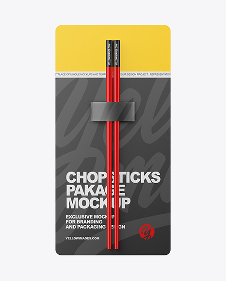 Chopsticks in Matte Pack Mockup