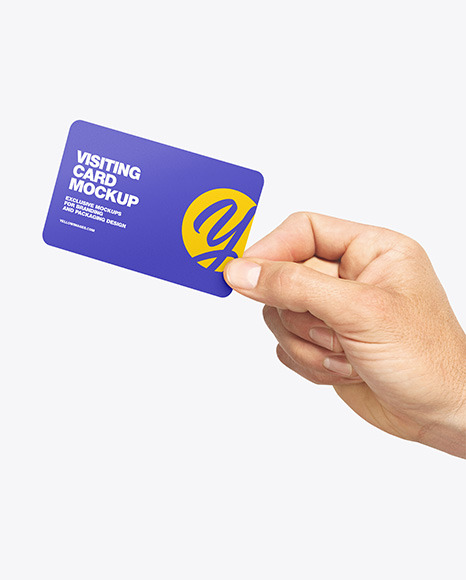 Business Card in a Hand Mockup