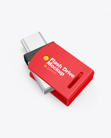 USB Type C  Flash Drive Mockup