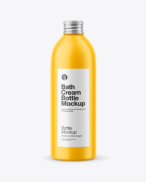 Matte Bottle w/ Paper Label Mockup