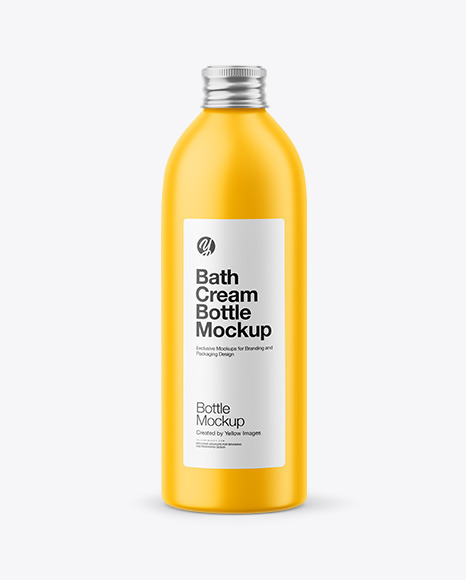 Matte Bottle w/ Glossy Label Mockup