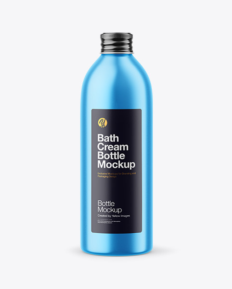 Metallic Bottle w/ Glossy Label Mockup