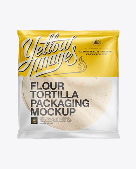 White Corn Tortillas Packaging Mockup
